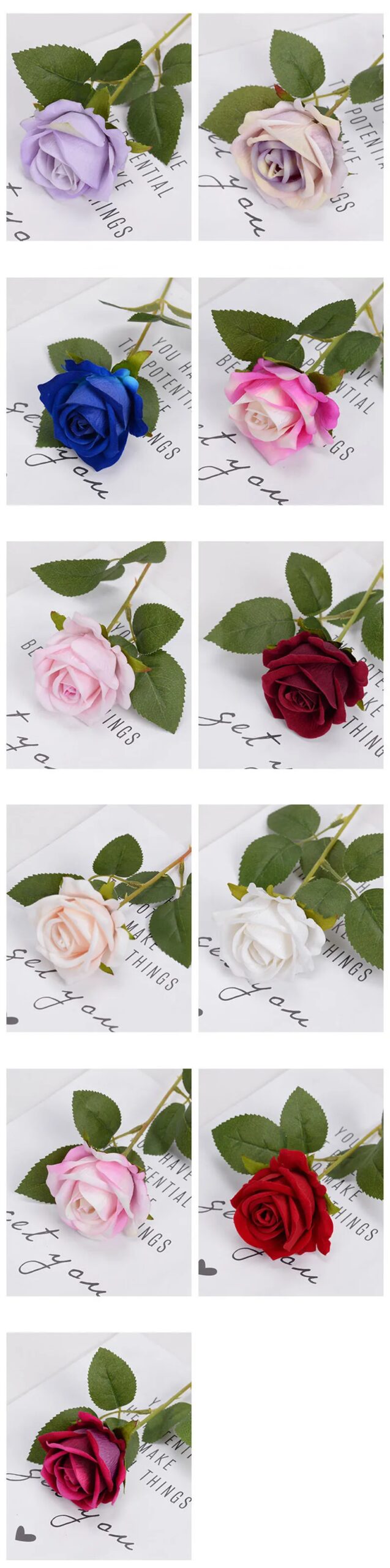3/5/10/20pcs Roses Artificial Flowers Rose Flower Branch Artificial Red Roses Realistic Fake Rose for Wedding Home Decor