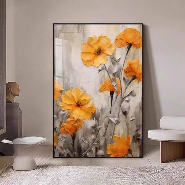 High Quality, Knife Flower Abstract Heavy Texture Oil Painting, Custom Artwork, Modern Canvas Art, Decor Wall Picture, No Framed - Image 6