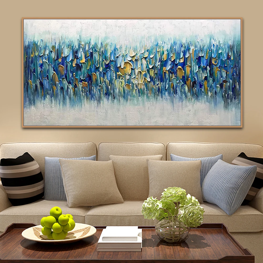 Arthyx Handpainted Palette Knife Oil Painting On Canvas,Large Abstract Poster,Wall Art Picture,Room Decor,Modern Home Decoration