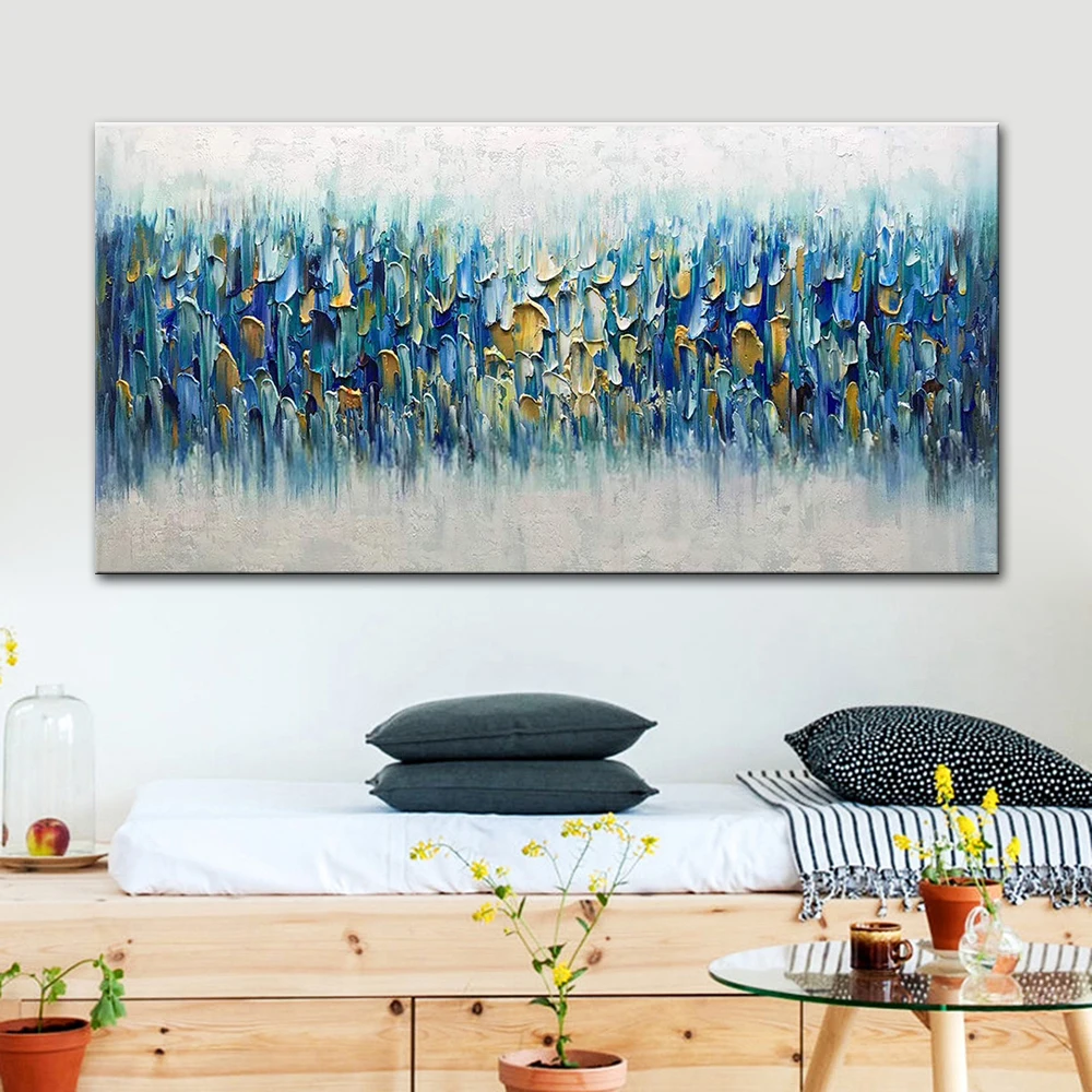 Arthyx Handpainted Palette Knife Oil Painting On Canvas,Large Abstract Poster,Wall Art Picture,Room Decor,Modern Home Decoration