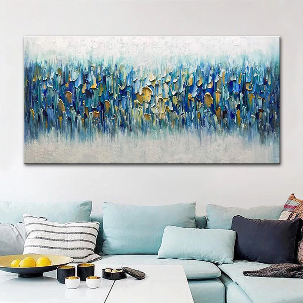 Arthyx Handpainted Palette Knife Oil Painting On Canvas,Large Abstract Poster,Wall Art Picture,Room Decor,Modern Home Decoration