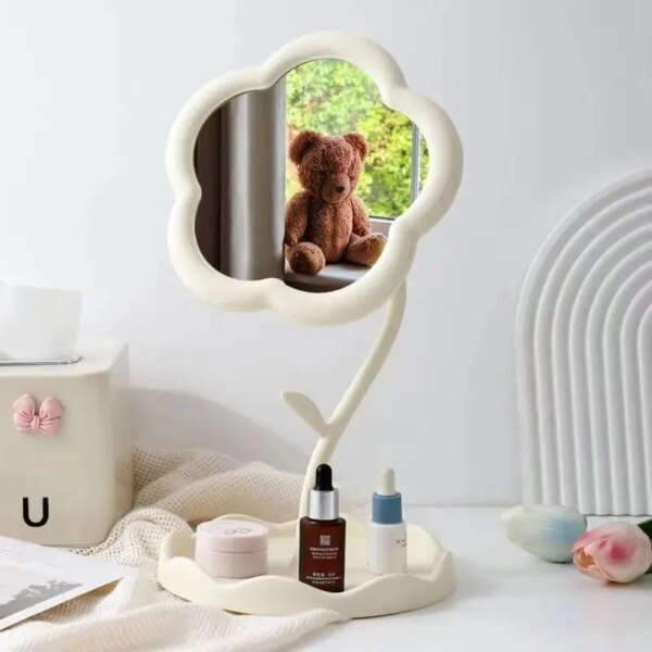 Mirror Desktop Flower Mirrors Creative Dormitory Desktop Online Celebrity Gao Yan Value Mirrors for Bedroom Home Decor Mirror - Image 6