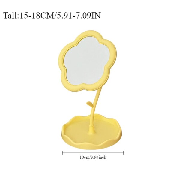 Mirror Desktop Flower Mirrors Creative Dormitory Desktop Online Celebrity Gao Yan Value Mirrors for Bedroom Home Decor Mirror - Image 4