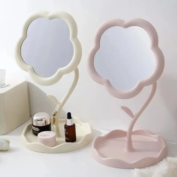Mirror Desktop Flower Mirrors Creative Dormitory Desktop Online Celebrity Gao Yan Value Mirrors for Bedroom Home Decor Mirror - Image 5