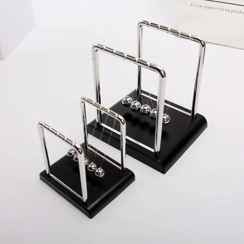 Newton Cradle Balance Steel Balls Perpetual Motion Collision Ball School Teaching Physics Science Pendulum Toy Home Decoration
