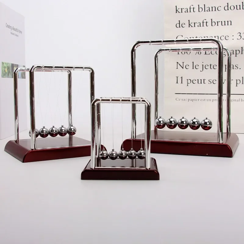 Newton Cradle Balance Steel Balls Perpetual Motion Collision Ball School Teaching Physics Science Pendulum Toy Home Decoration