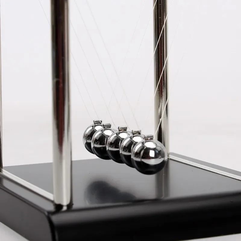 Newton Cradle Balance Steel Balls Perpetual Motion Collision Ball School Teaching Physics Science Pendulum Toy Home Decoration