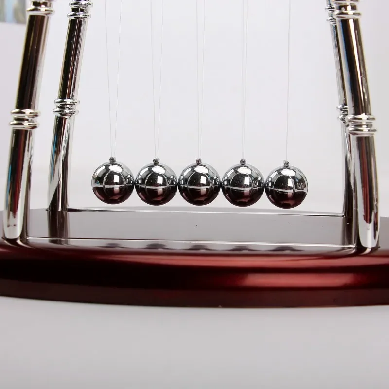 Newton Cradle Balance Steel Balls Perpetual Motion Collision Ball School Teaching Physics Science Pendulum Toy Home Decoration