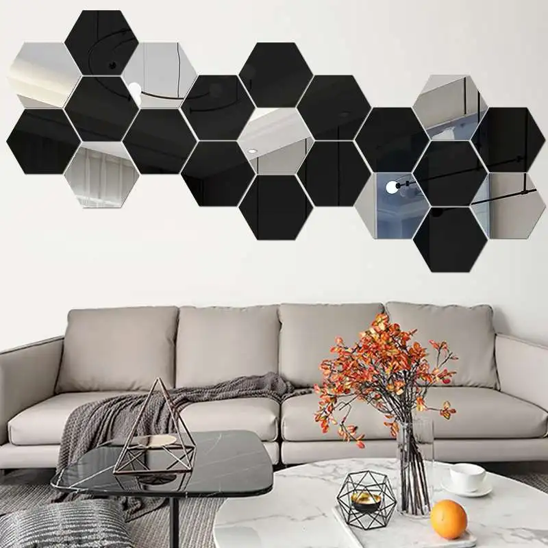 6/12pcs 3D Hexagon Mirror Wall Sticker Rose Gold DIY TV Background Living Room Stickers Wall Decor Bedroom Bathroom Home Decor 6/12pcs 3D Hexagon Mirror Wall Sticker Rose Gold DIY TV Background Living Room Stickers Wall Decor Bedroom Bathroom Home Decor