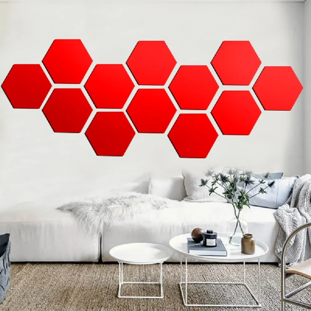 6/12pcs 3D Hexagon Mirror Wall Sticker Rose Gold DIY TV Background Living Room Stickers Wall Decor Bedroom Bathroom Home Decor 6/12pcs 3D Hexagon Mirror Wall Sticker Rose Gold DIY TV Background Living Room Stickers Wall Decor Bedroom Bathroom Home Decor
