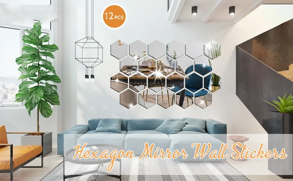 6/12pcs 3D Hexagon Mirror Wall Sticker Rose Gold DIY TV Background Living Room Stickers Wall Decor Bedroom Bathroom Home Decor 6/12pcs 3D Hexagon Mirror Wall Sticker Rose Gold DIY TV Background Living Room Stickers Wall Decor Bedroom Bathroom Home Decor