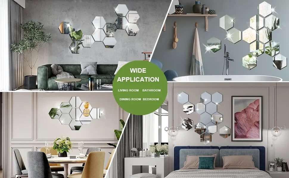 6/12pcs 3D Hexagon Mirror Wall Sticker Rose Gold DIY TV Background Living Room Stickers Wall Decor Bedroom Bathroom Home Decor 6/12pcs 3D Hexagon Mirror Wall Sticker Rose Gold DIY TV Background Living Room Stickers Wall Decor Bedroom Bathroom Home Decor