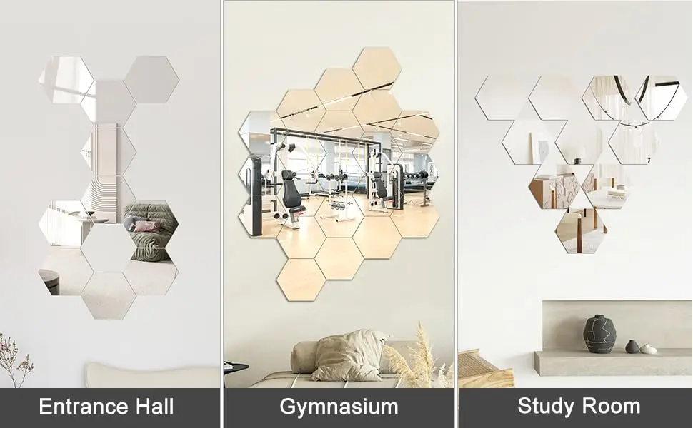 6/12pcs 3D Hexagon Mirror Wall Sticker Rose Gold DIY TV Background Living Room Stickers Wall Decor Bedroom Bathroom Home Decor 6/12pcs 3D Hexagon Mirror Wall Sticker Rose Gold DIY TV Background Living Room Stickers Wall Decor Bedroom Bathroom Home Decor