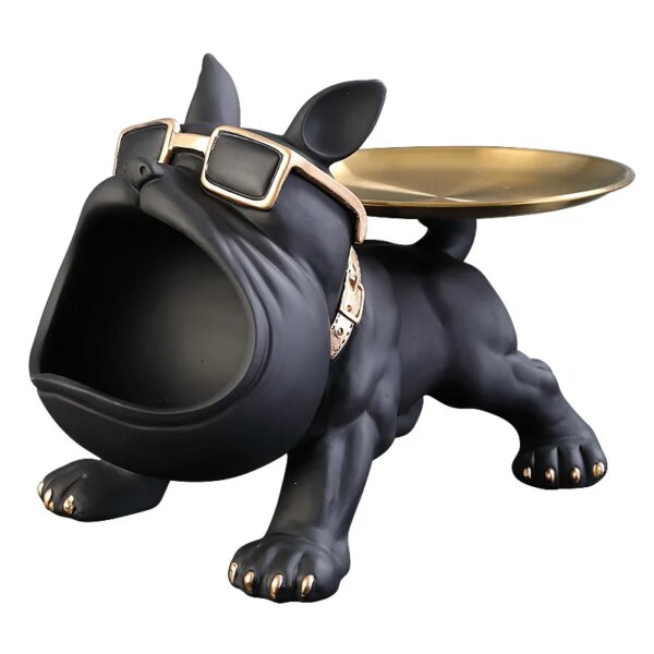30cm Home Decor Bulldog Figurine Dog Statue Storage Box Animal Ornament Resin Craft Art Sculpture Figurine Home Puppy Sculpture - Image 4