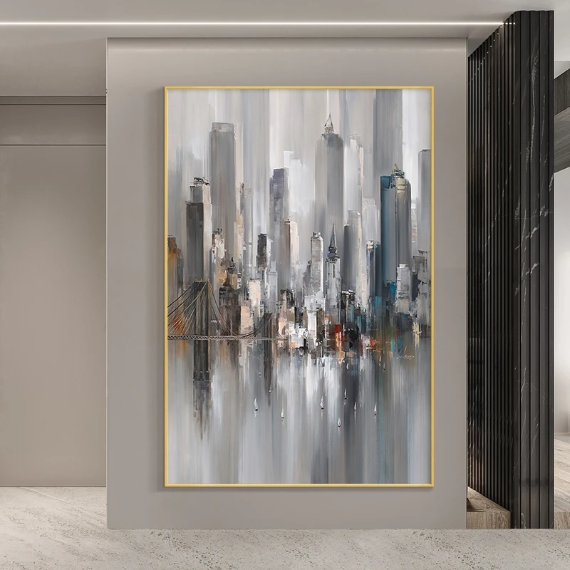 Hand Painted Painting Oil Canvas Waking Landscape Oil Painting For Living Room Wall Art Home Decor Modern Abstract Picture Art