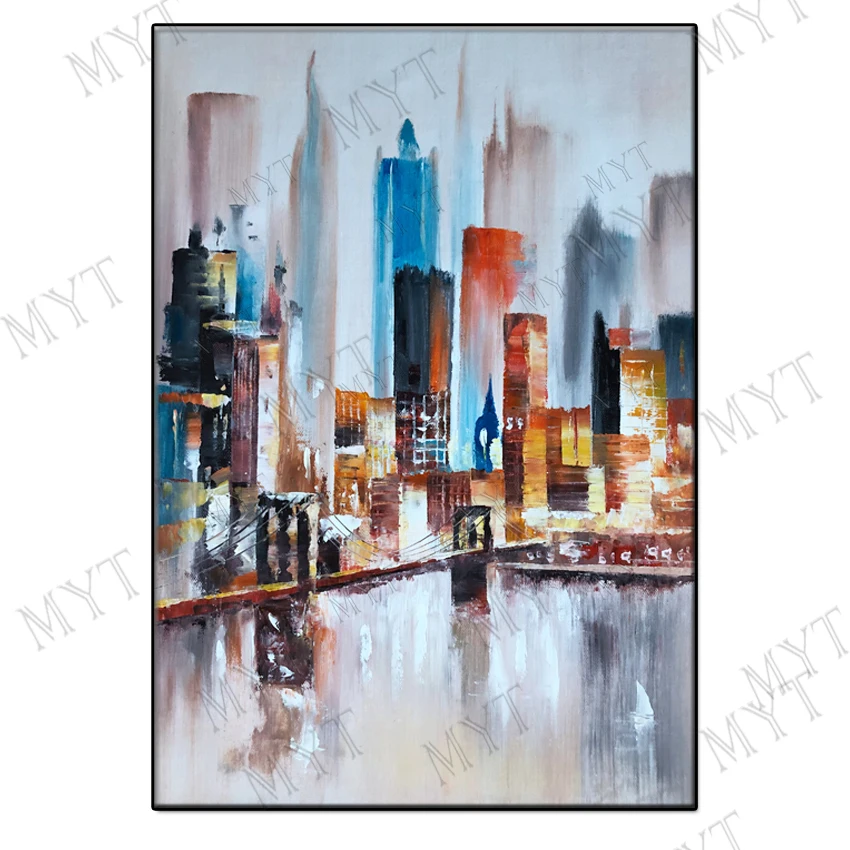 Hand Painted Painting Oil Canvas Waking Landscape Oil Painting For Living Room Wall Art Home Decor Modern Abstract Picture Art