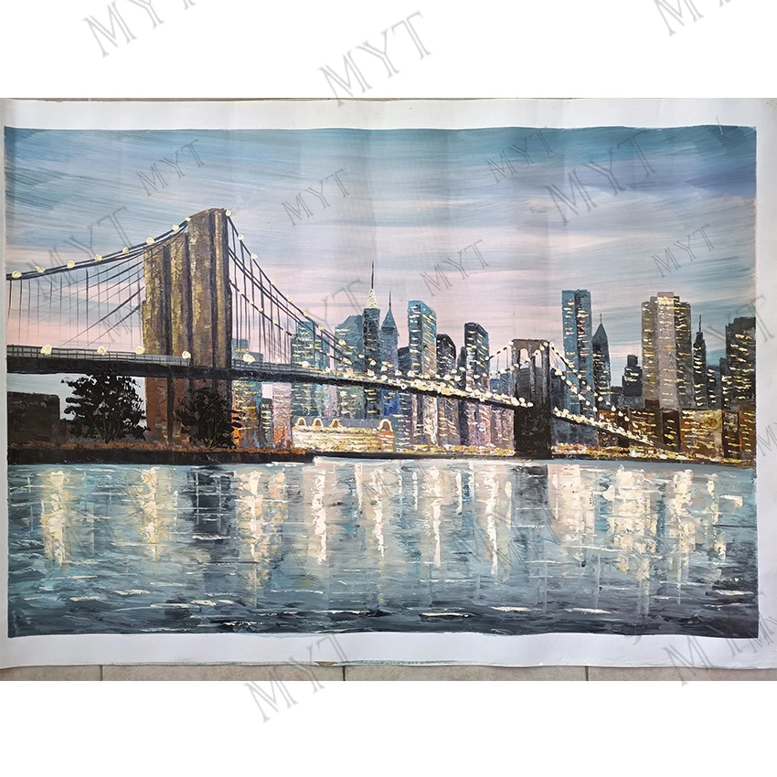 Hand Painted Painting Oil Canvas Waking Landscape Oil Painting For Living Room Wall Art Home Decor Modern Abstract Picture Art