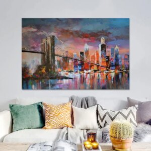 Hand Painted Painting Oil Canvas Waking Landscape Oil Painting For Living Room Wall Art Home Decor Modern Abstract Picture Art