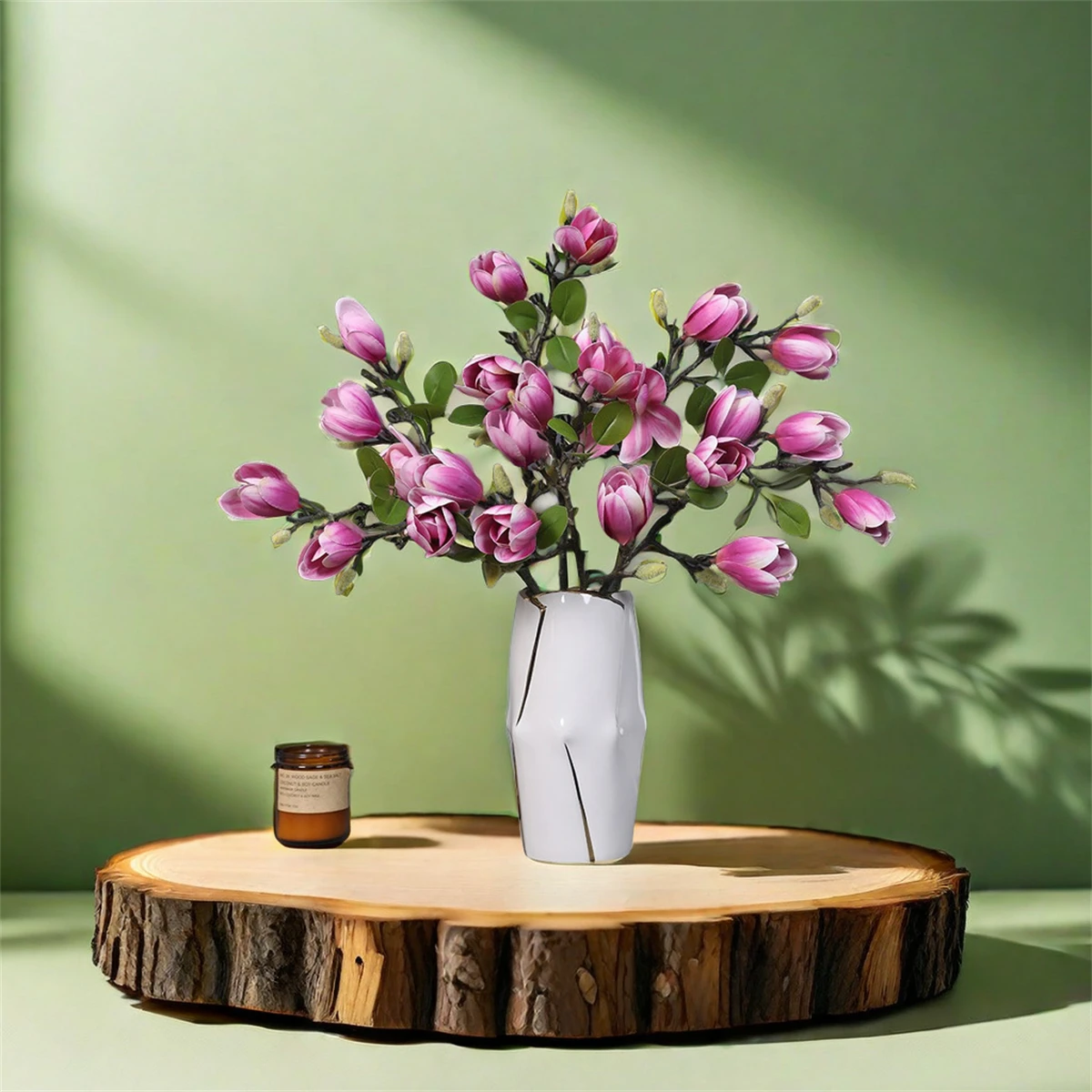 Artificial Magnolia Flower Branch For Home Living Room Decoration Fake Silk Flower Plant Wedding Party Simulation Flower Bouquet Artificial Magnolia Flower Branch For Home Living Room Decoration Fake Silk Flower Plant Wedding Party Simulation Flower Bouquet