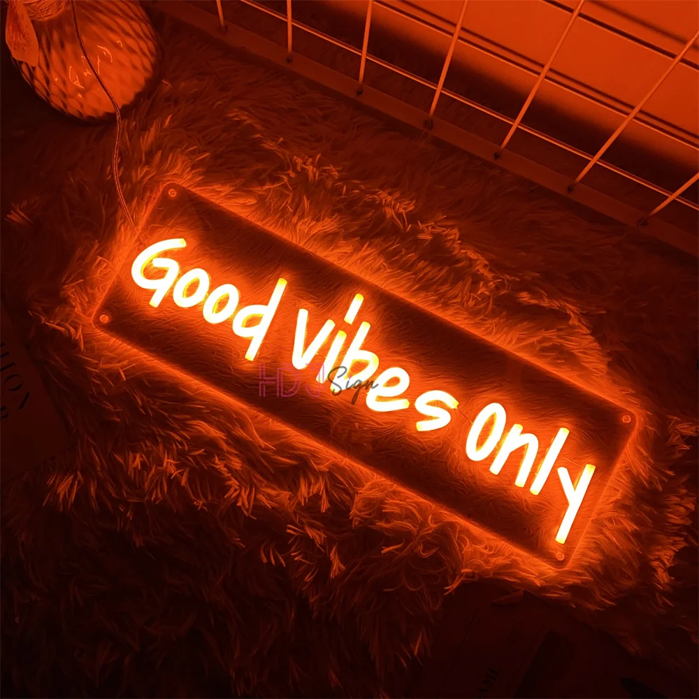 Good Vibes Only Neon Led Sign Wedding Party Decoration Neon LED Night Lights USB Bedroom Party Wall Decor Boardsign Neon Lamps