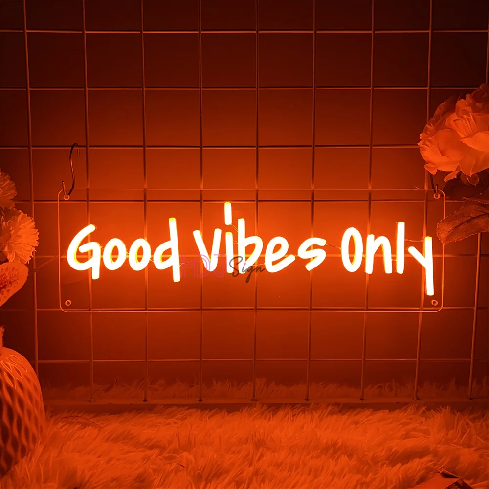 Good Vibes Only Neon Led Sign Wedding Party Decoration Neon LED Night Lights USB Bedroom Party Wall Decor Boardsign Neon Lamps