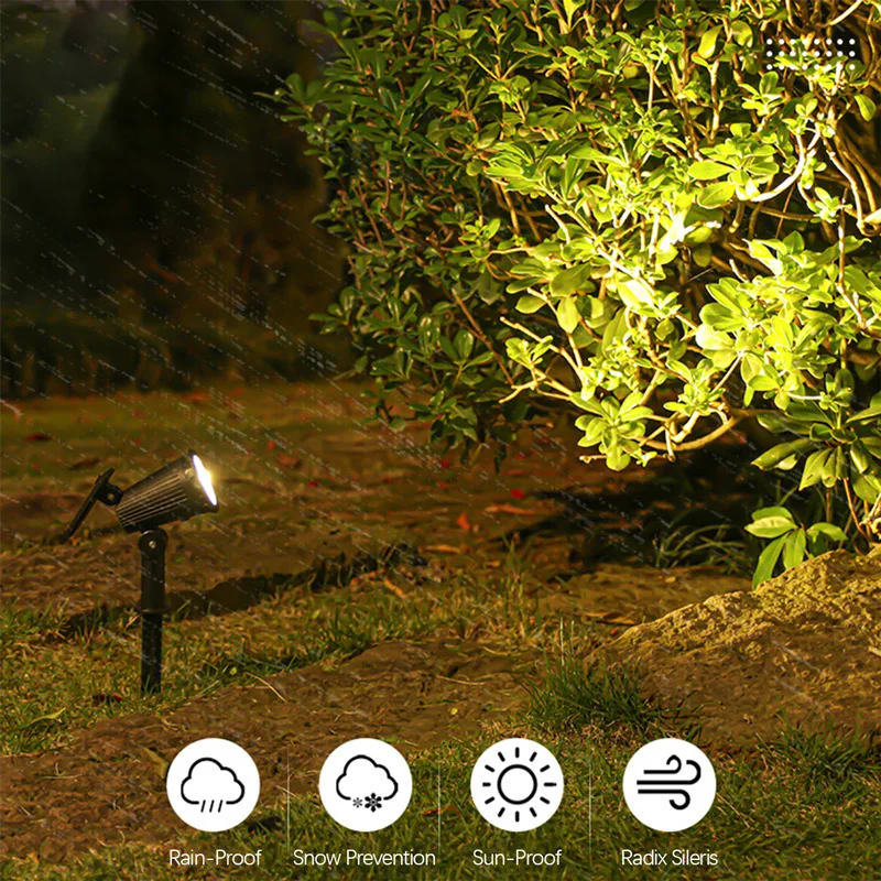 9LEDs Solar Spotlights, Outdoor Light Control, Waterproof Floor Mounted Lawn Lamp,for Landscape,Courtyard,Garden,Tree Decoration