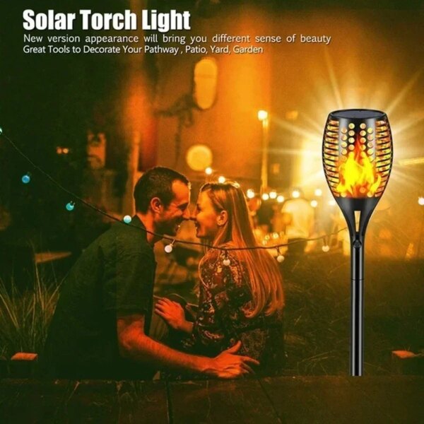 4/2/1Pcs Solar Flame Lights Torch Flickering Light Waterproof Garden Decoration Outdoor Lawn Tiki Led Path Yard Patio Floor Lamp - Image 5