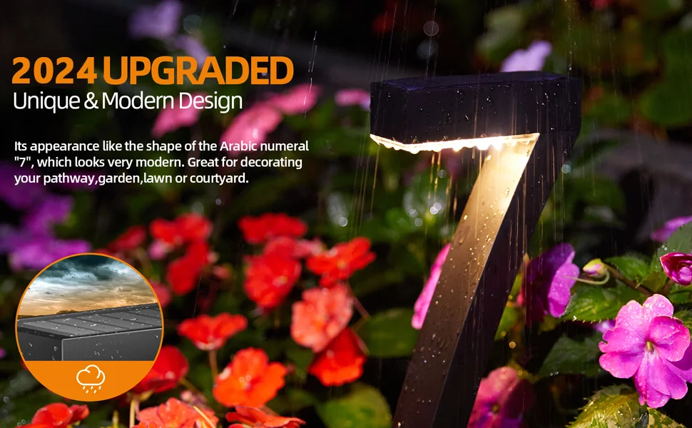 6Pack Bright Solar Outdoor Lights Pathway, 12 Hrs Solar Garden Lights, Auto On/Off for Outside Landscape Path Yard Walkway