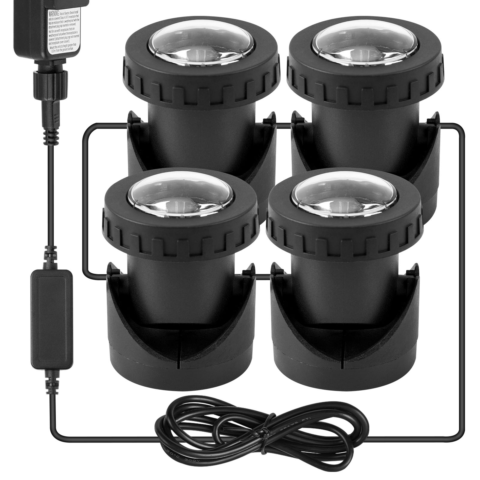 RGB Submersible 1/2/3/4 LED Lights Waterproof IP68 Underwater Fountain Pond Spot Light Dimmable Swimming Pool Landscape Lamp