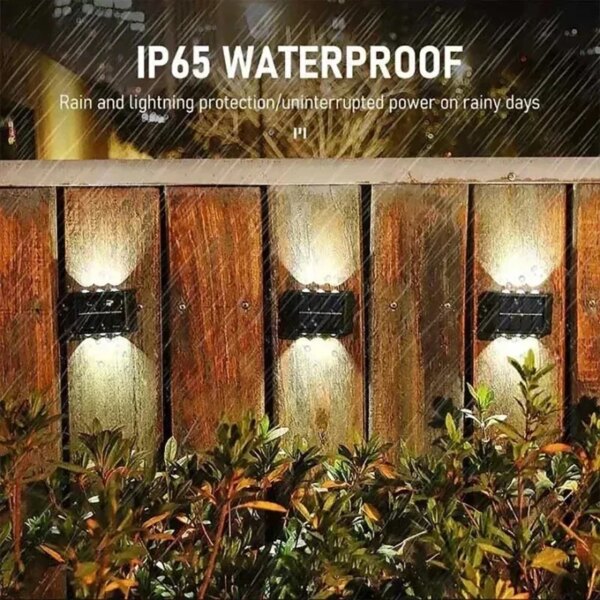 Solar LED Light Outdoor Waterproof Wall Lamp Dusk to Dawn Fence Lighting for Summer Garden Yard Porch Walkway Camping Home Decor - Image 3