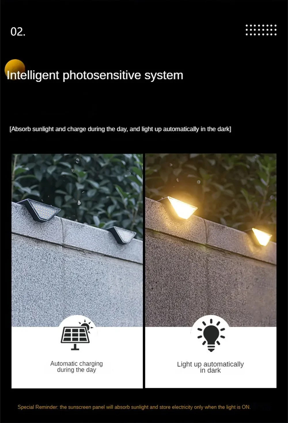 AlliLit LED Step Lamp Stair Light Outdoor Waterproof Solar powered Decor Lighting Garden Decoration Step Deck Path Fence 1~8pcs