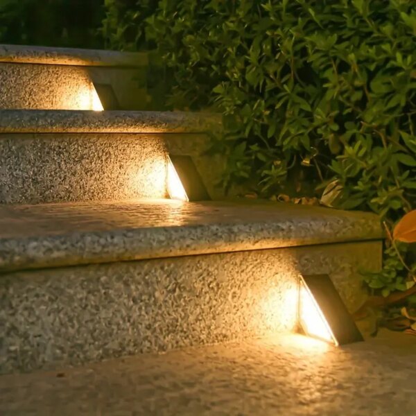 AlliLit LED Step Lamp Stair Light Outdoor Waterproof Solar powered Decor Lighting Garden Decoration Step Deck Path Fence 1~8pcs - Image 6