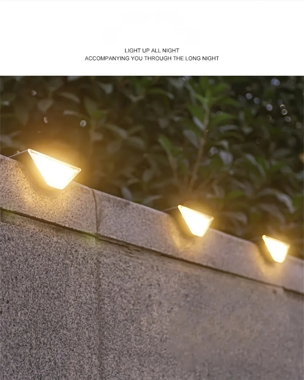 AlliLit LED Step Lamp Stair Light Outdoor Waterproof Solar powered Decor Lighting Garden Decoration Step Deck Path Fence 1~8pcs