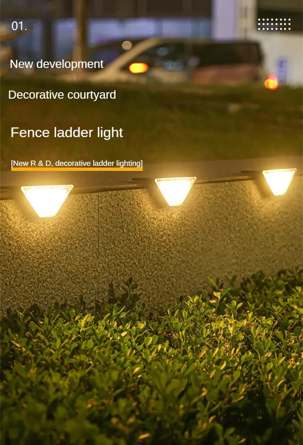 AlliLit LED Step Lamp Stair Light Outdoor Waterproof Solar powered Decor Lighting Garden Decoration Step Deck Path Fence 1~8pcs