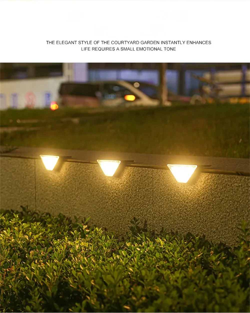 AlliLit LED Step Lamp Stair Light Outdoor Waterproof Solar powered Decor Lighting Garden Decoration Step Deck Path Fence 1~8pcs
