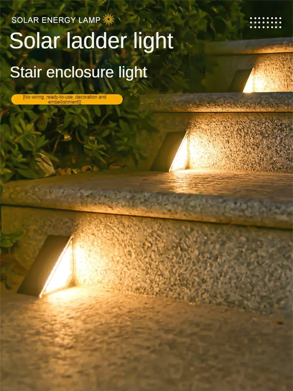 AlliLit LED Step Lamp Stair Light Outdoor Waterproof Solar powered Decor Lighting Garden Decoration Step Deck Path Fence 1~8pcs