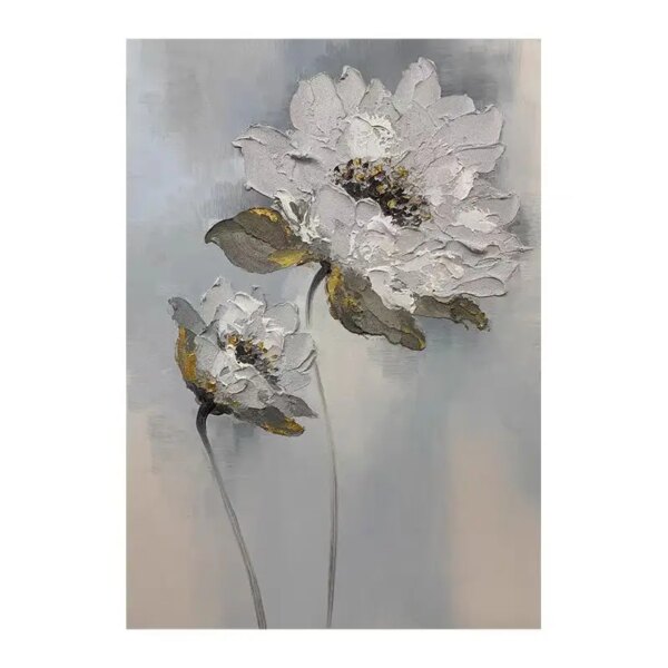 Canvas Thick Pigment Modern Painting Black and White Canvas Acrylic 100% Hand-painted Simple Abstract Oil Painting Modern Art - Image 5