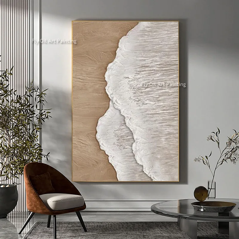 100% Handmade Modern Abstract New Large Original Black And White Thick Oil Painting On Canvas Handpainted Textured Wall Art