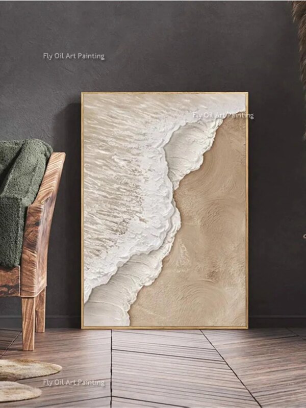 100% Handmade Modern Abstract New Large Original Black And White Thick Oil Painting On Canvas Handpainted Textured Wall Art - Image 2