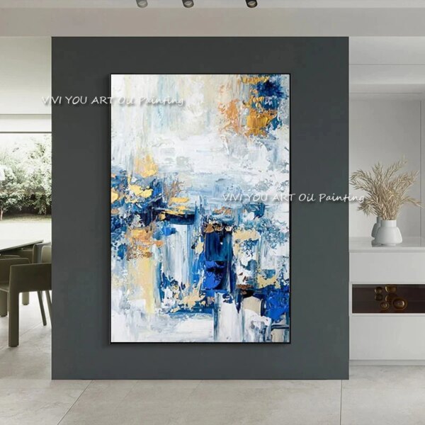 100% Handmade Modern Abstract New Large Original Black And White Thick Oil Painting On Canvas Handpainted Textured Wall Art - Image 6
