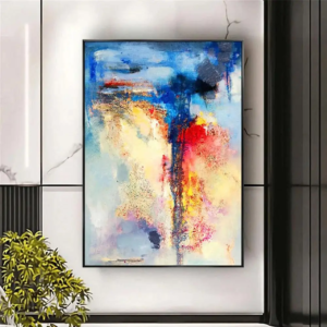 Handmade Abstract Oil Painting on Canvas  Modern Living Room Wall Art Decor for Home Hotel Porch  Indoor Poster Image