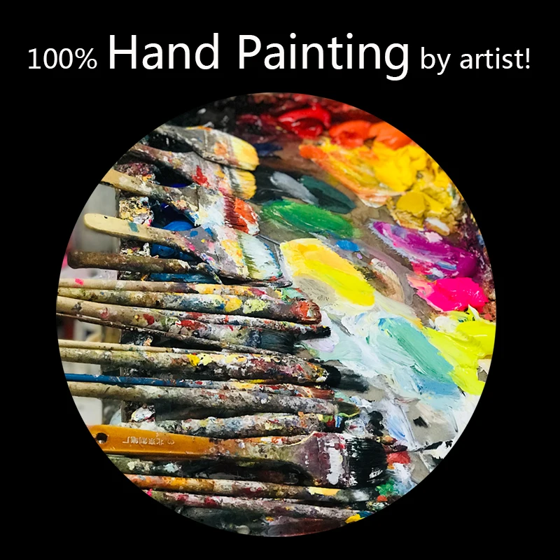 Arthyx,Handpainted Palette Knife Face Figure Oil Paintings On Canvas,Modern Abstract Wall Art Picture For Living Room Home Decor