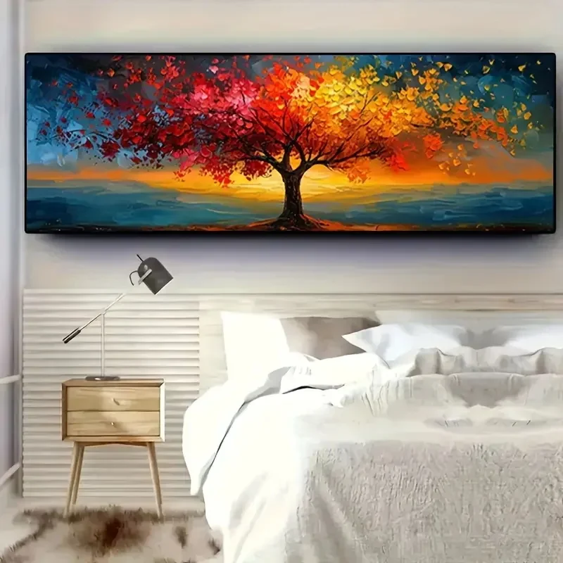 Extra-Large Size Tree of Life Canvas Paintings Abstract Poster Tree Wall Art Modern Home Decor Print Geometric Patterns Decor