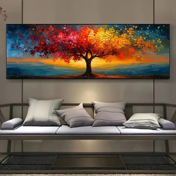 Extra-Large Size Tree of Life Canvas Paintings Abstract Poster Tree Wall Art Modern Home Decor Print Geometric Patterns Decor - Image 2