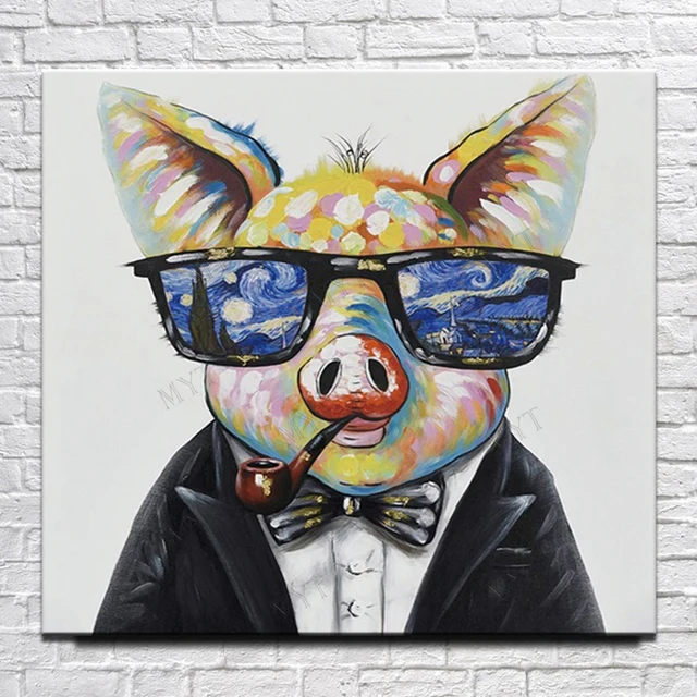 Hand painted oil painting on the canvas gorilla animal decoration wall art living room decoration picture unframed